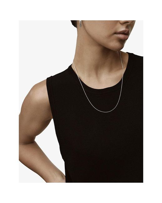 Monica Vinader White Fine Sterling- Chain Necklace