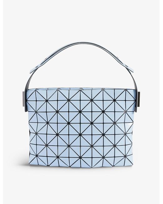 Bao Bao Issey Miyake Blue Prism-pattern Faux-leather Shoulder-bag