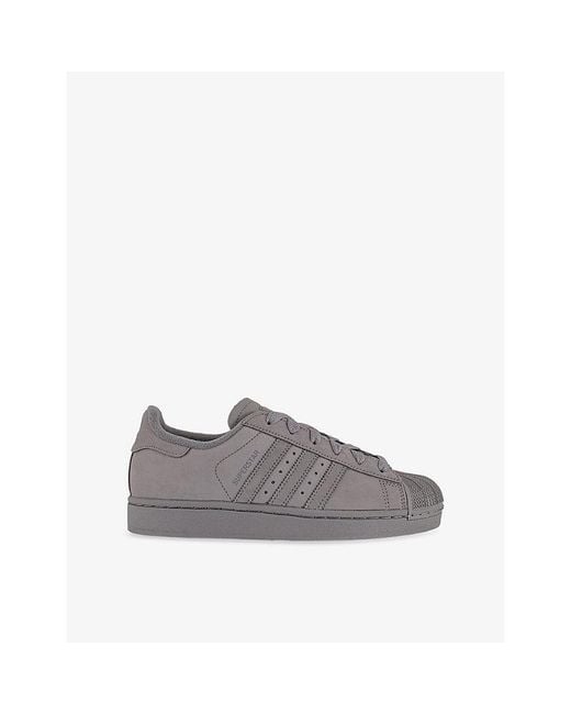 Adidas Gray Superstar Ii Suede Trainers