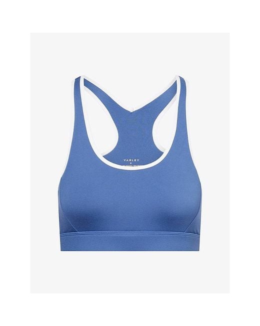 Varley Blue Freesoft Selma Scoop-Neck Sports Bra