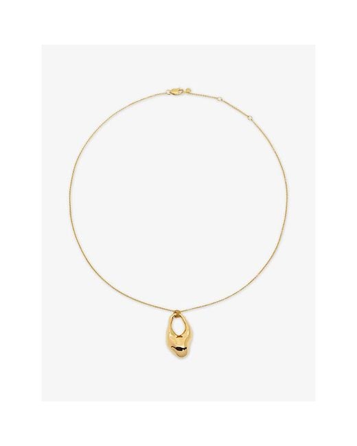 Monica Vinader Metallic Antica Large 18Ct Vermeil Necklace