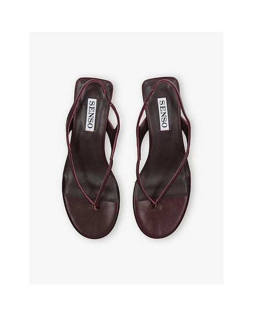 Senso Brown Genesis Leather Heeled Sandals