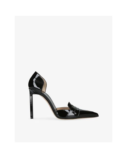 Tom Ford Black Eva D'Orsay 105 Patent-Leather Heeled Pumps