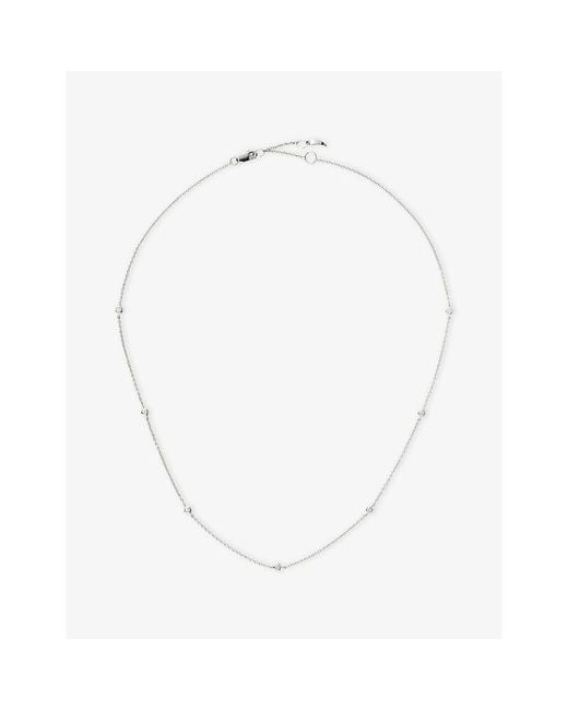 Missoma White Fine Floating 0.06Ct Diamond 14Ct Necklace