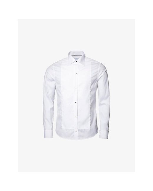 Eton of Sweden White Contemporary-fit Cotton-twill Shirt for men