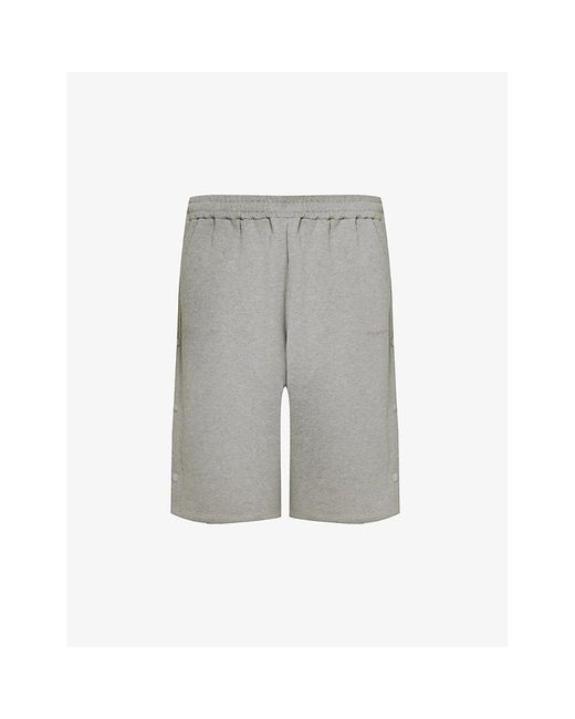 Y. Project Gray Snap Off Layered Relaxed-fit Cotton-jersey Shorts for men