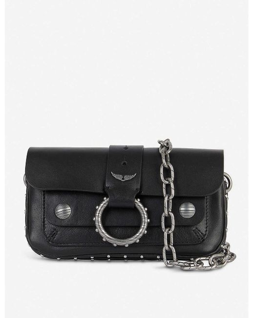 Zadig & Voltaire Kate Wallet Studded Leather Crossbody Bag in Black Lyst