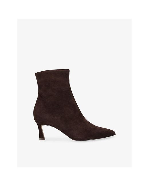 Steve Madden Brown Lulah Suede Heeled Ankle Boots