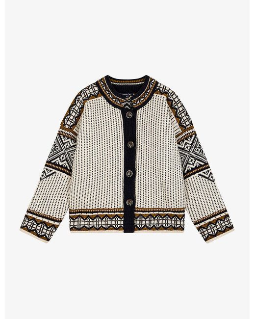 Soeur Multicolor Santiago Patterned Wool-blend Jacket
