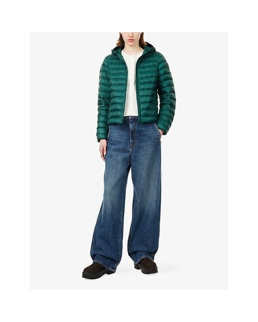 Canada Goose Green Aethera Padded Hooded Nylon-Down Jacket