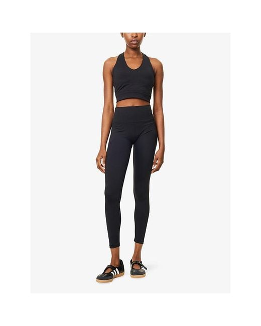 Sisterly Tribe Blue Softsculpt V-Neck Cross Back Sports Bra