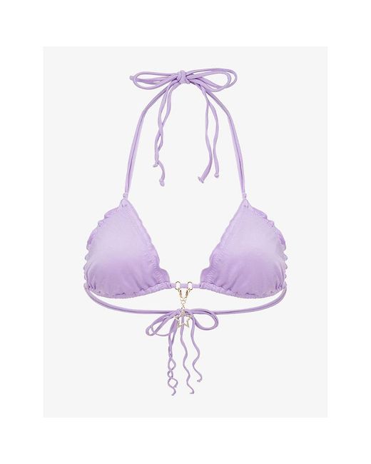 Agent Provocateur Purple Berry Triangle Bikini Top