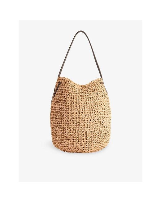 J.W. Anderson Natural Bulb Small Raffia Bag