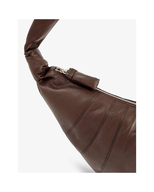 Lemaire Brown Croissant Medium Leather Cross-body Bag