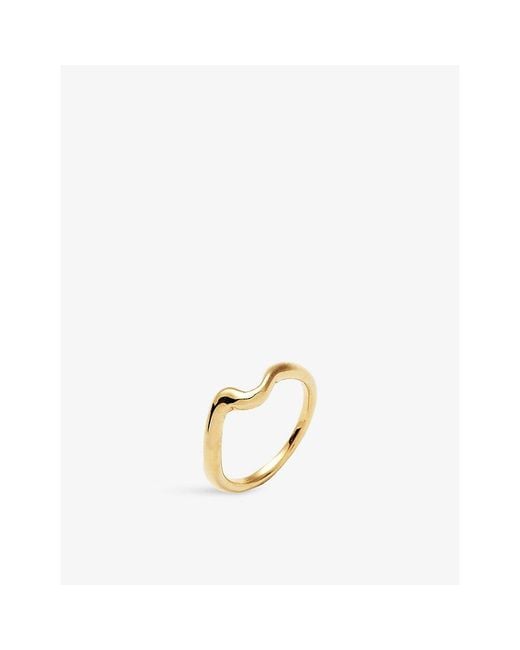 Missoma Metallic Molten Wave 18Ct Vermeil-Plated Sterling Stacking Ring