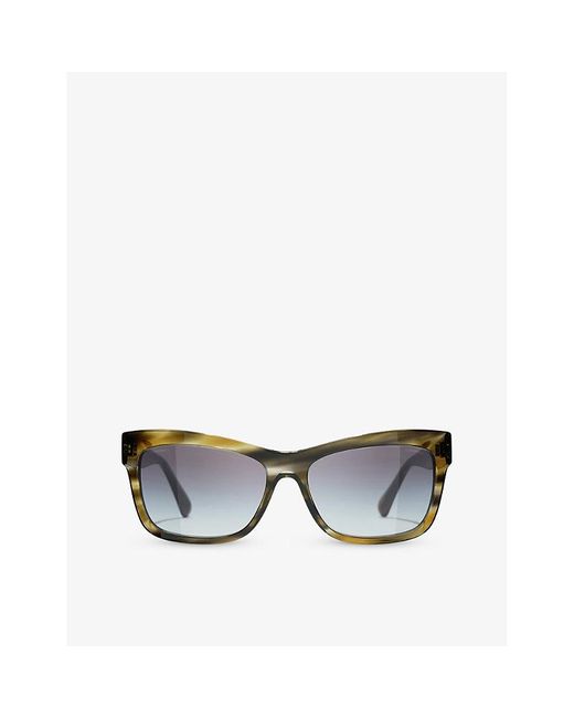 Chanel Ch5496b Rectangle-frame Tortoiseshell Acetate Sunglasses in