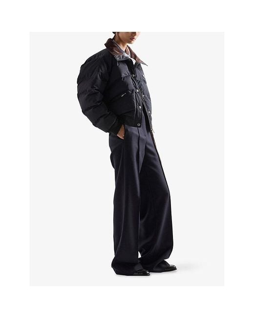 Prada Black Compact Padded Shell-Down And Cotton Jacket for men
