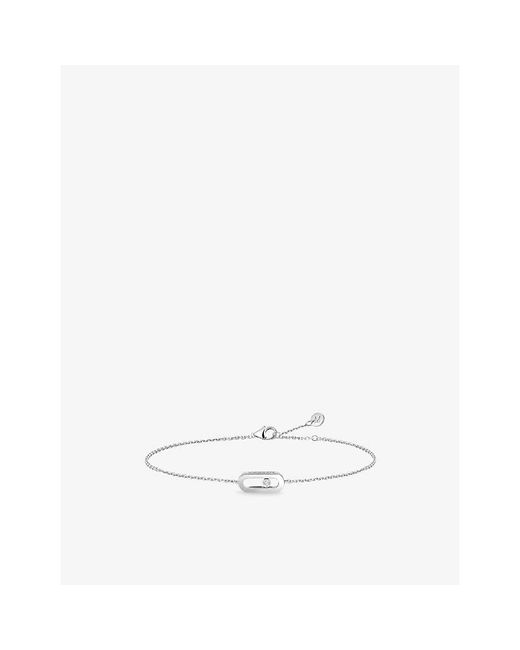 Messika White Move Uno Mini 18Ct And 0.03Ct Diamond Children's Bracelet