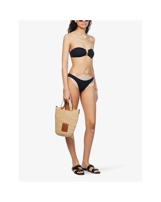 Melissa Odabash Black Barcelona Bandeau Bikini Top