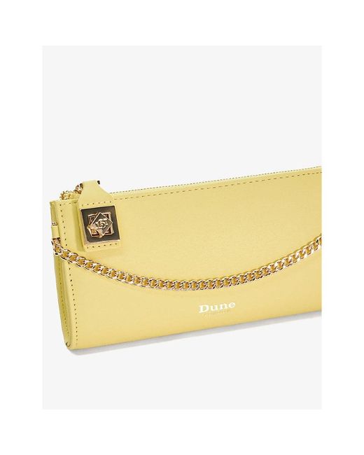 Dune Yellow Koining Chain-handle Faux-leather Purse