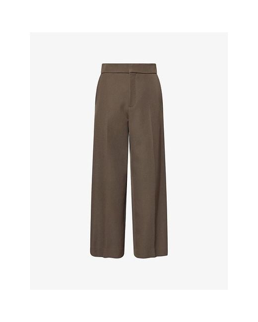 Fear Of God Brown Tailored Wide-Leg Wool And Cotton Trousers for men
