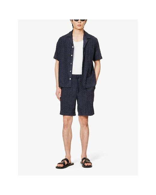 CHE Blue Vy Burle Organic-cotton And Recycled Polyester-blend Shorts for men