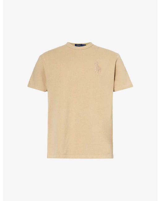 Polo Ralph Lauren Natural Logo-embroidered Cotton-jersey T-shirt X for men