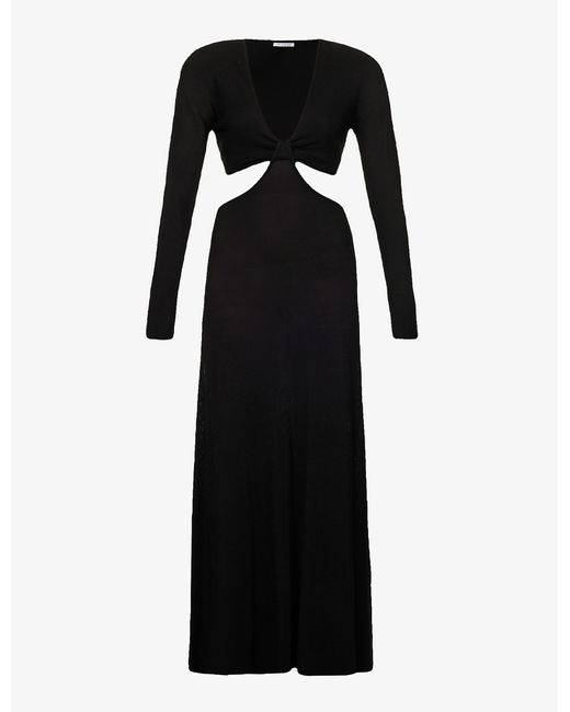 Camilla & Marc Synthetic Alvar Cut-out Knitted Midi Dress in Black | Lyst