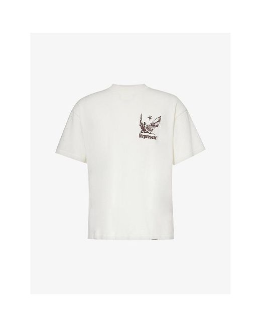 Represent White Icarus Graphic-print Cotton-jersey T-shirt X for men