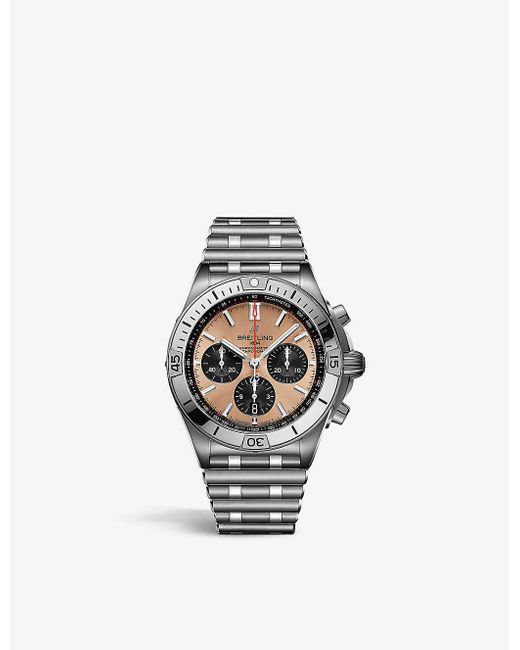 Breitling Mens Silver Ab0134101k1a1 Chronomat Stainless-steel Self-winding  Mechanical Watch in Metallic for Men - Lyst