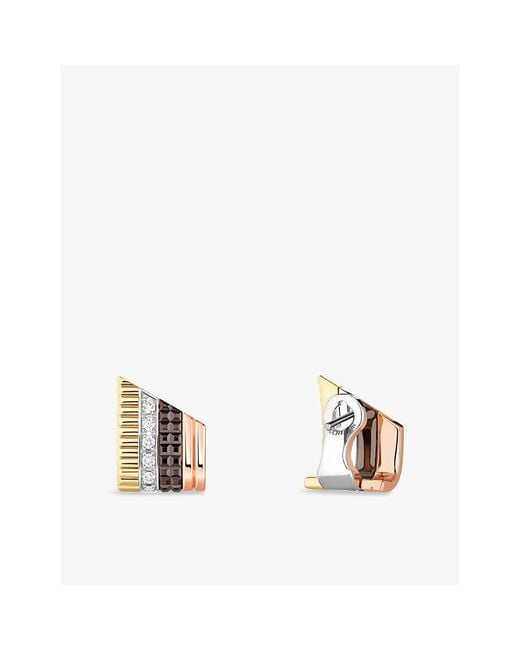 Boucheron Metallic Quatre Classique 18Ct- - - Pvd And 0.26Ct Diamond Stud Earrings