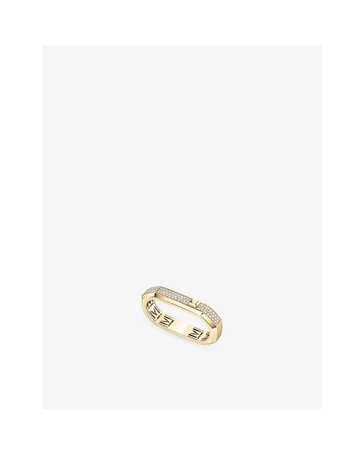 Messika Metallic Moderniste 2 Fingers Pave 18Ct- And 0.80Ct Diamond Ring