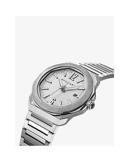 BVLGARI Metallic Re00018 Octo Roma Stainless-steel Automatic Watch