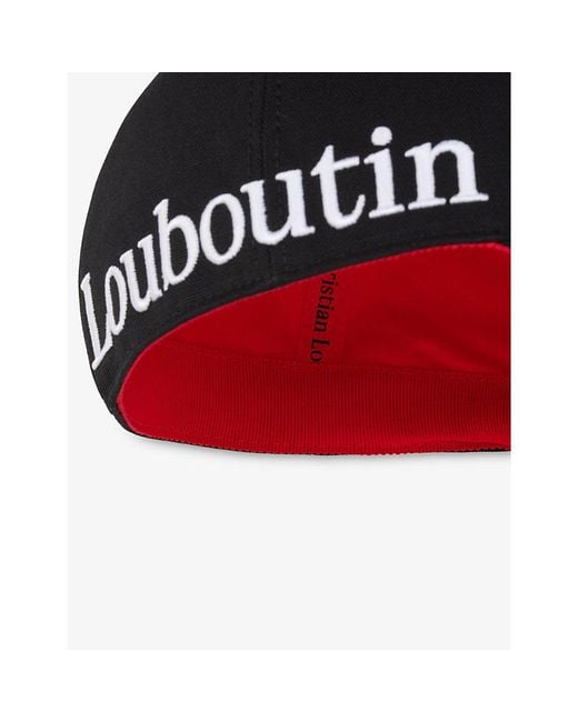 Christian Louboutin Black Canopy Cotton-Canvas Cap for men