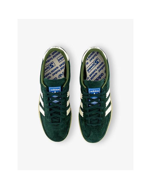 Adidas Green Roelee Suede Low-Top Trainers for men