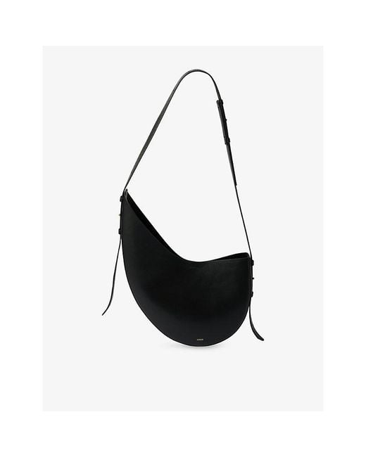 Soeur Black Winona Logo-Embossed Leather Shoulder Bag