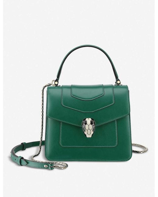 Bvlgari Leather Serpenti Forever Shoulder Bag - Green Shoulder Bags,  Handbags - BUL55493