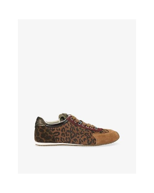 Kurt Geiger Brown Islington Suede Trainers