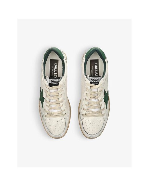 Golden Goose Deluxe Brand Green Ball Star Star-Patch Leather Low-Top Trainers for men