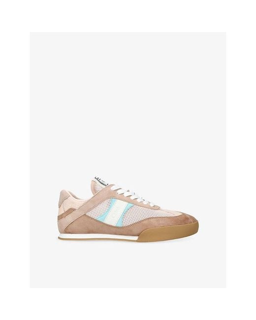 Chloé Natural Kick Suede And Mesh Trainers