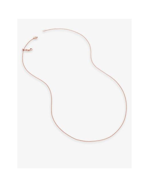 Monica Vinader White Fine 18Ct-Plated Vermeil Sterling- Chain Necklace