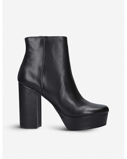 Steve Madden Gratify Heeled Leather Ankle Boots in Black Lyst