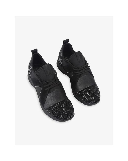 Carvela Kurt Geiger Black Tempo Elastic Woven Trainers