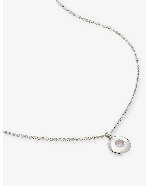 Monica Vinader Natural June Birthstone Sterling-silver Necklace