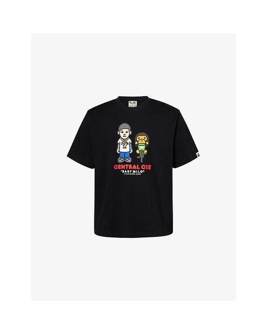 A Bathing Ape Black Bape X Spotify X Syna Baby Milo Relaxed-Fit Cotton-Jersey T-Shirt for men