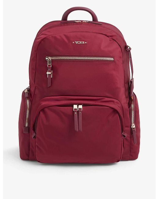 Tumi Denim Carson Voyageur Shell Backpack in Berry (Red) - Lyst