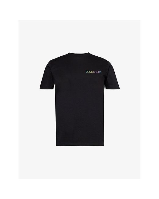 DSquared² Black Logo Text-print Cotton-jersey T-shirt X for men