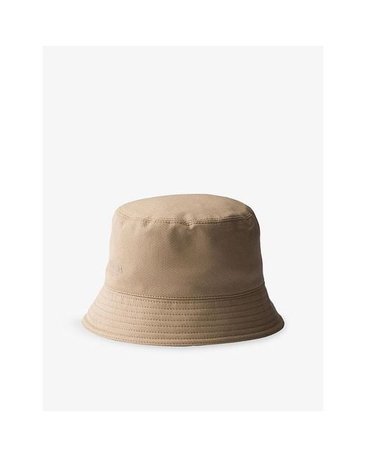 Prada Natural Drill Logo-Embroidery Cotton Bucket Hat Xxxxl