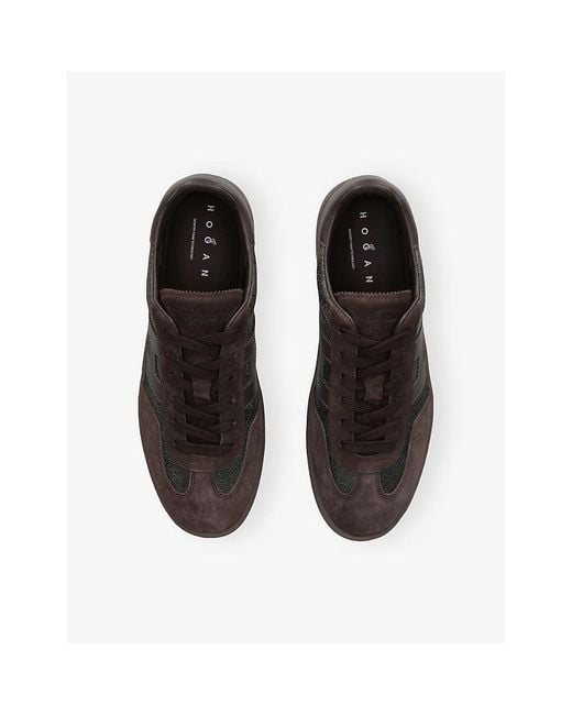 Hogan Black Cool Suede Trainers for men