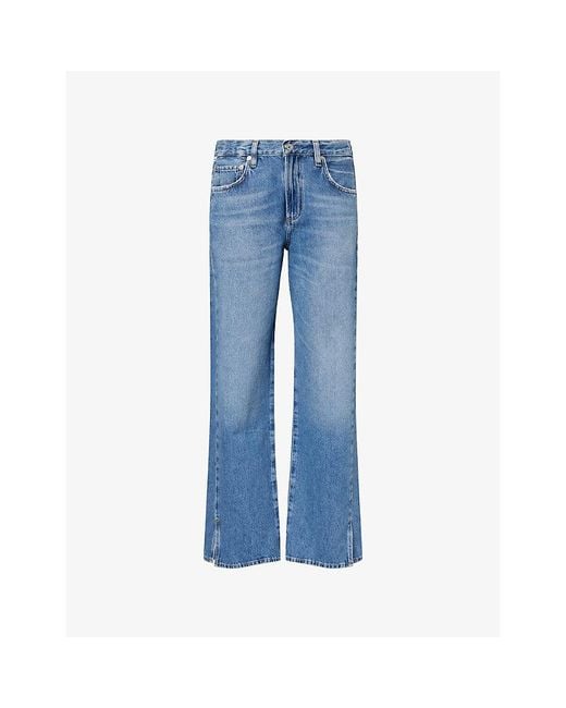 Citizens of Humanity Blue Track Straight-Leg Denim Jeans